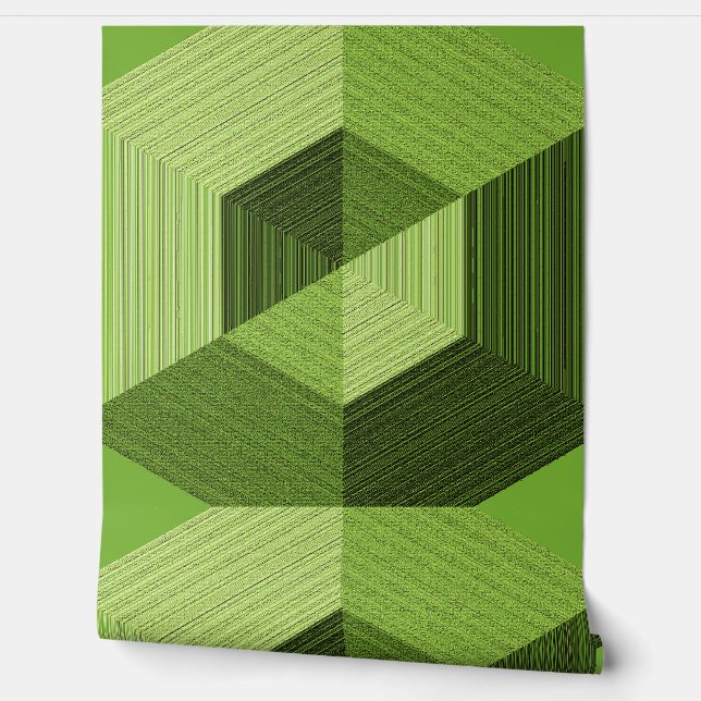 Papel Pintado Efecto 3D texturizado verde "Ratti_Creative_Arts" (Desenrollar)
