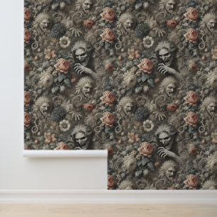 Papel Pintado El diseño gótico victoriano grises