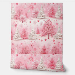Papel Pintado El encantado Pastel Mágico Rosa Vibes de Invierno