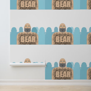 Papel Pintado El hombre oso calvo musculoso de SlipperyJoe carri