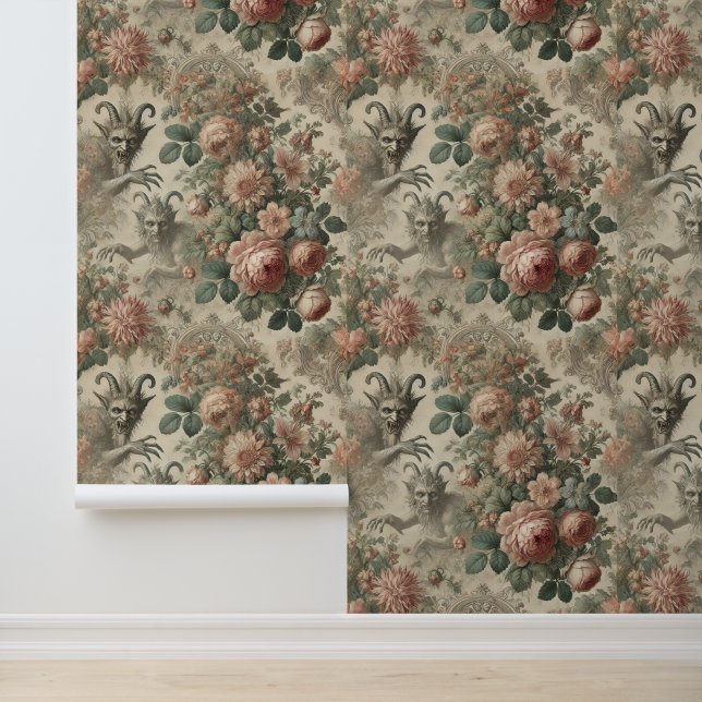 Papel Pintado El jardín del Goatman - Diseño folclórico gótico (Solicitud)