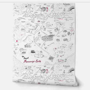 Papel Pintado El mapa de la Tierra de las manuscritas