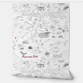 Papel Pintado El mapa de la Tierra de las manuscritas