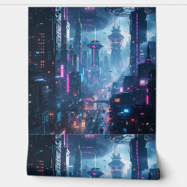 Papel Pintado El paisaje urbano futurista: 3D inmersivo