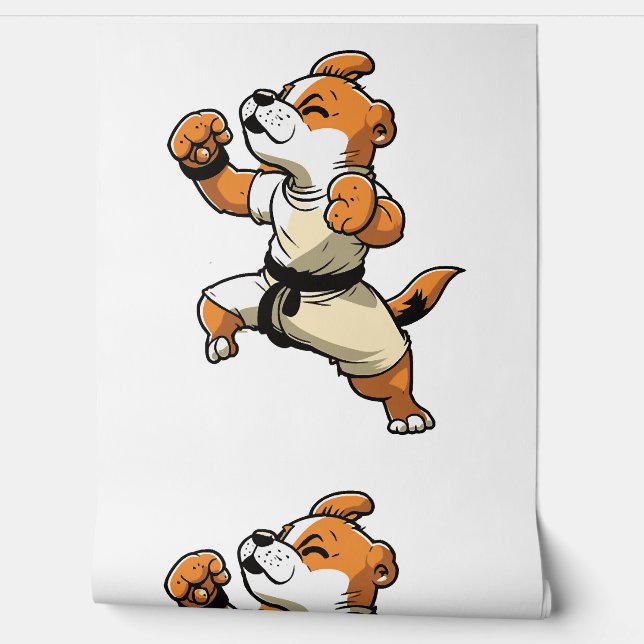 Papel Pintado El perro sabe que Karate se transformó (Desenrollar)