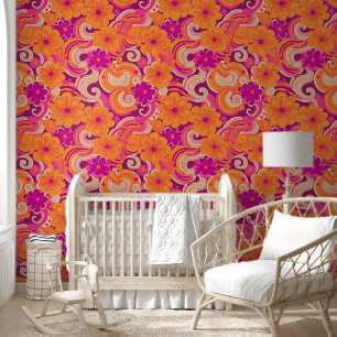 Papel Pintado El poder de las flores de los sesenta