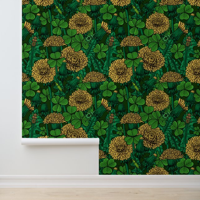 Papel Pintado El prado en verde y amarillo (Solicitud)