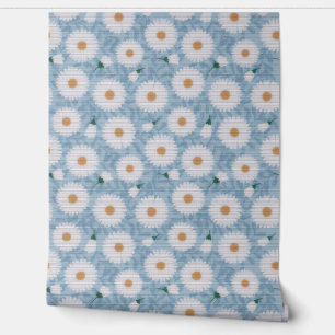 Papel Pintado El resplandor etéreo: margarita blanca sobre el pa