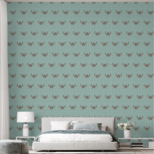 Papel Pintado El romance de la seda Aqua