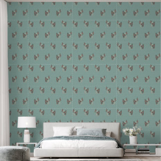 Papel Pintado El romance de la seda Aqua