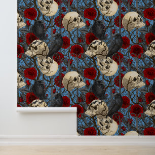 Papel Pintado El secreto de Raven. Ilustracion gótico oscuro y m