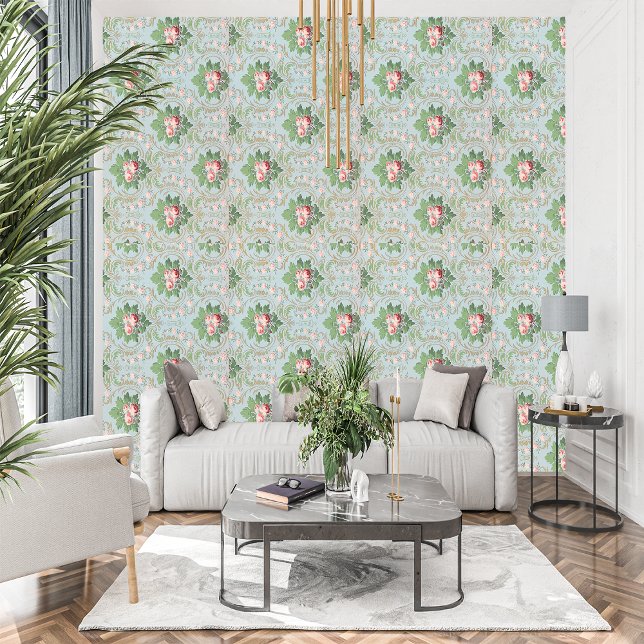 Papel Pintado Elegancia antigua: Vintage verde claro (Subido por el creador)