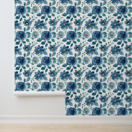 Papel Pintado Elegancia Azul Profundo