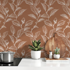 Papel Pintado Elegancia botánica de Terracotta