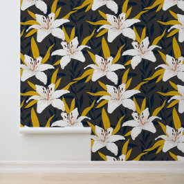 Papel Pintado Elegancia de Lirio Dorado