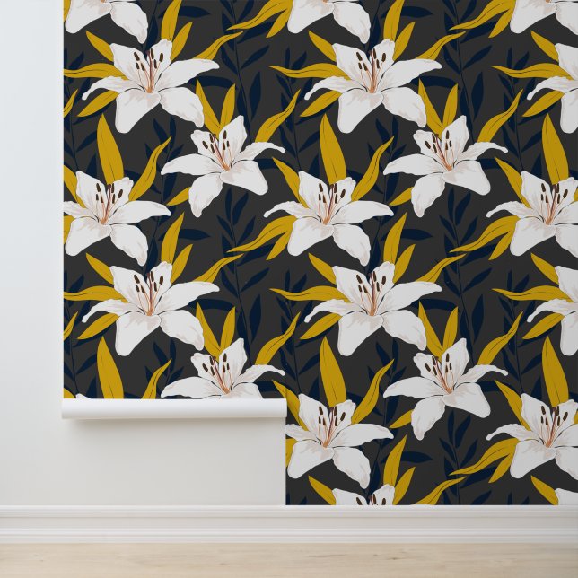 Papel Pintado Elegancia de Lirio Dorado (Solicitud)