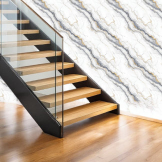 Papel Pintado Elegancia de mármol blanco