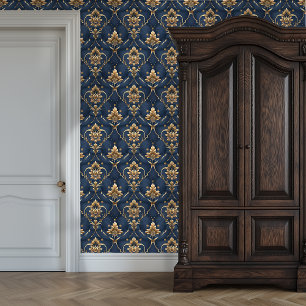 Papel Pintado Elegancia dorada de medianoche Princescore
