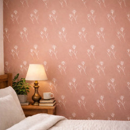 Papel Pintado Elegant Dusty Rose Simple Flower
