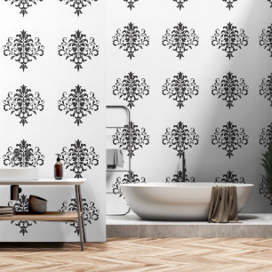 Papel Pintado Elegant, Sophisticated Black and White Damask