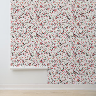 Papel Pintado Elegante acuarela de aves