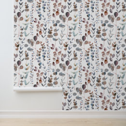 Papel Pintado Elegante acuarela Eucalyptus hojas