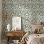 Papel Pintado Elegante Art Deco Patrón de pluma floral suave Ver<br><div class="desc">Mejora tu decoración en casa con este impresionante papel pintado Art Deco Peel & Stick, con un sofisticado patrón de plumas florales en una suave y suave sombra verde azulada. El diseño refleja la esencia del estilo Art Déco clásico con sus motivos intrincados y elegantes, aportando un toque de elegancia...</div>