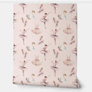 Papel Pintado Elegante Ballerina Calzado de ballet rosa