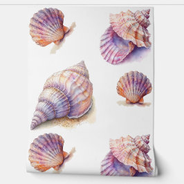 Papel Pintado Elegante Beach Wedding Seashells Perlas Náuticas