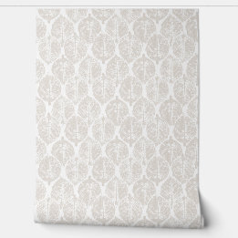 Papel Pintado Elegante Beige Moderno Hidrangea Botánica Moderna 