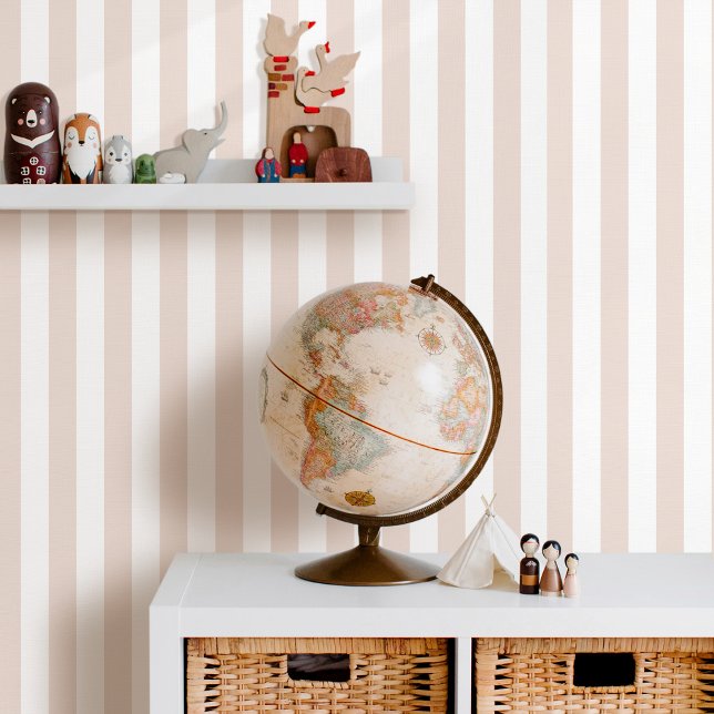 Papel Pintado Elegante blanco rosado de coral a rayas (Subido por el creador)