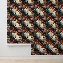 Papel Pintado Elegante Boho Peacock victoriano
