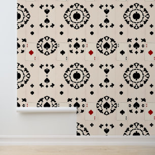 Papel Pintado Elegante Casino Royale: Tarjeta de juego Ace & Kin
