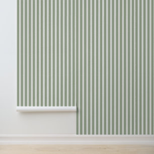 Papel Pintado Elegante Clásico Sabio Verde Francés Tachones