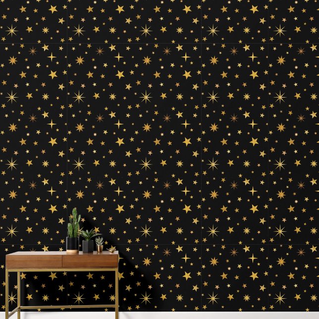 Papel Pintado Elegante Cute Seamless Stars Magic Gender Neutral (Pasillo)