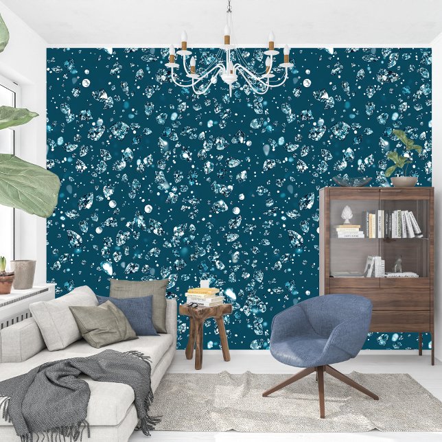 Papel Pintado Elegante Eéreo Serene Turquoise (Elegant Ethereal Serene Turquoise Wallpaper)