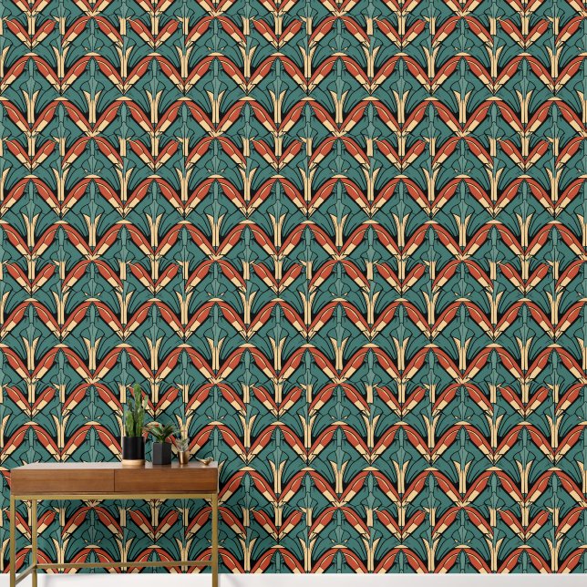 Papel Pintado elegante estilo art déco (Pasillo)