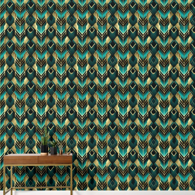 Papel Pintado elegante estilo art déco (Pasillo)