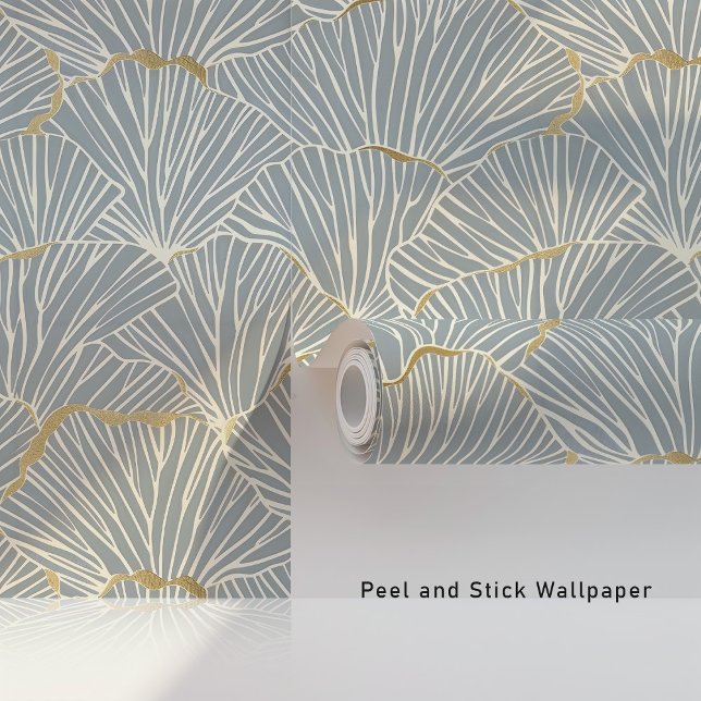 Papel Pintado Elegante estilo Art Deco Shell de huella de bloque (Subido por el creador)