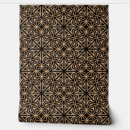Papel Pintado Elegante estilo Retro Geométrico Deco Marrón