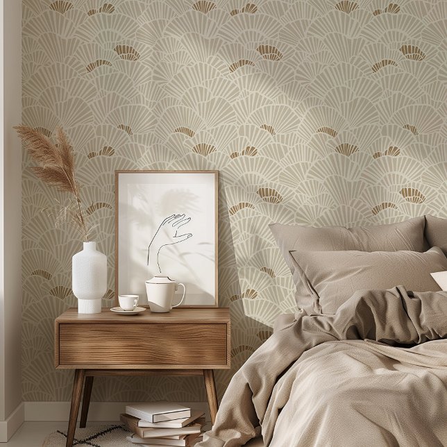 Papel Pintado Elegante exterior blanco y dorado Art Deco Océano (Subido por el creador)
