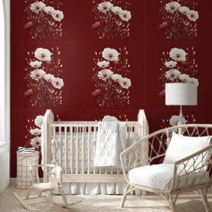 Papel Pintado Elegante flor de Borgoña