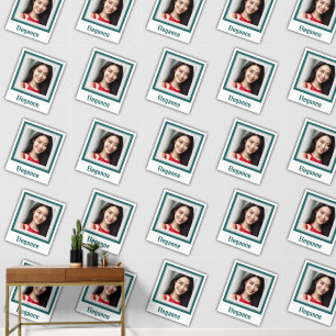 Papel Pintado Elegante foto personalizada azul oscuro verde
