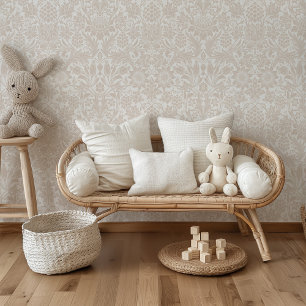 Papel Pintado Elegante girasol beige y grapevina