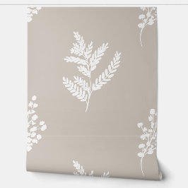 Papel Pintado Elegante granja Neutral de flores silvestres botán