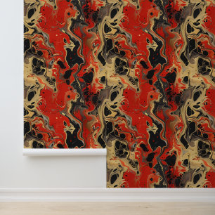 Papel Pintado Elegante mármol negro dorado