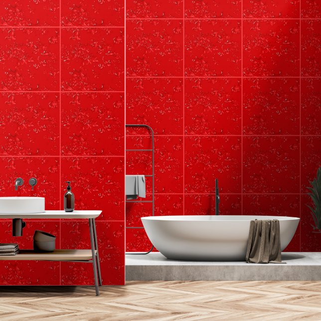 Papel Pintado Elegante modernidad Resumen Arte Elegante Rojo Ven (Baño)