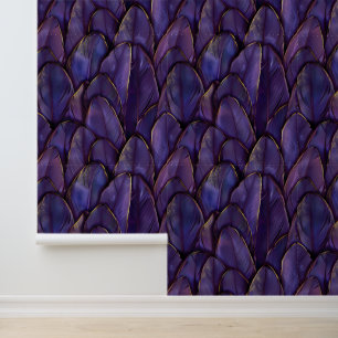 Papel Pintado Elegante mosaico dorado cobalto azul marroquí