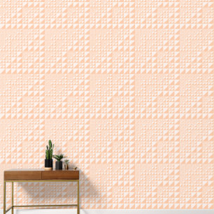 Papel Pintado Elegante Motif de Triángulos Geométricos de Peach 
