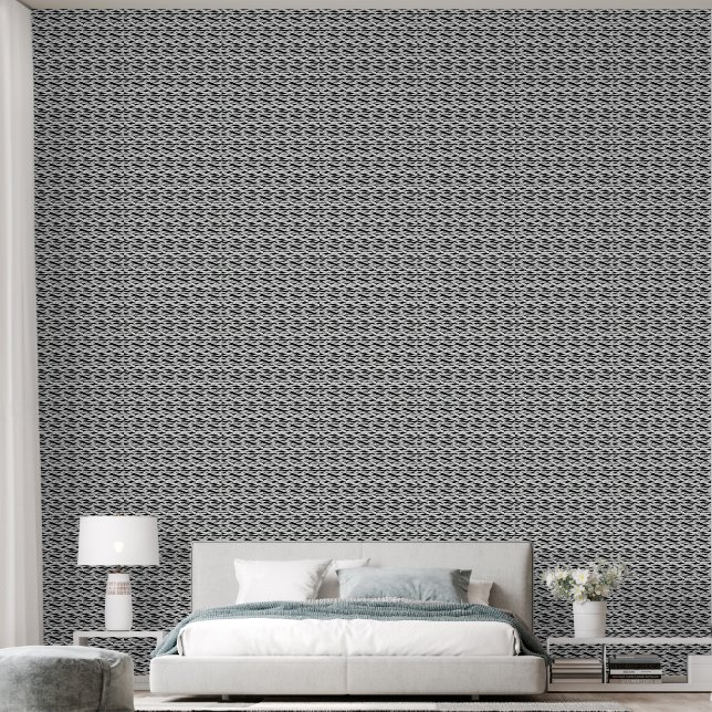 Papel Pintado Elegante negro y blanco (Dormitorio)